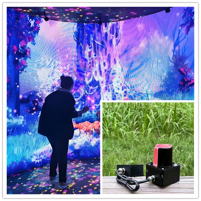 30FPS POE professional interactive LiDAR system POELidar-F1 multi-touch Integrated large screen interactive