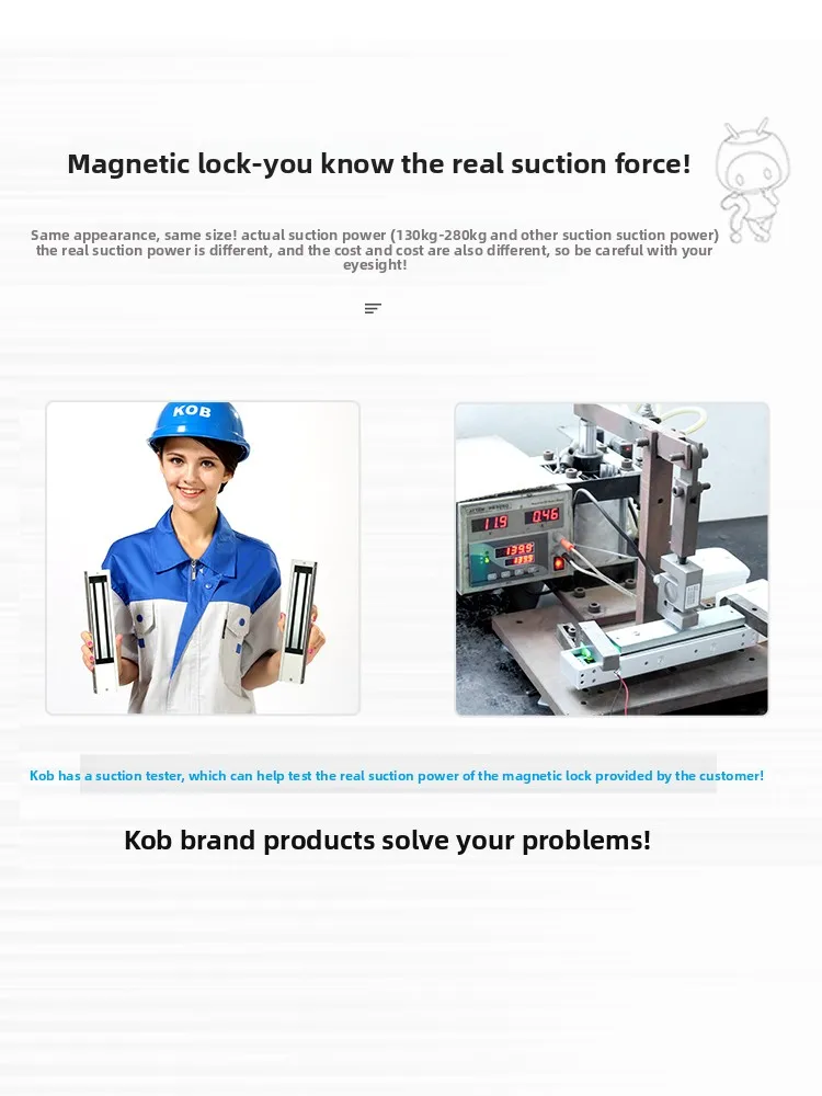 KOB contrôle d'accès serrure magnétique 60kg serrure électromagnétique porte unique retard retour serrure électrique étanche électronique