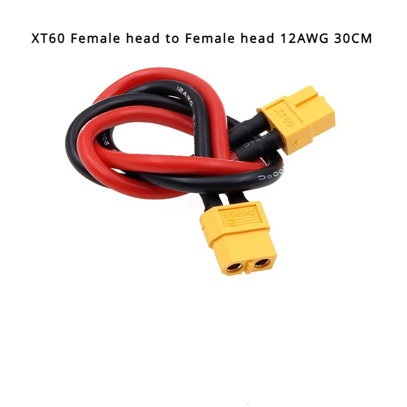 XT60 Male Female Conversion Plug Cable With 12AWG Silicone Extension Lead Wire Battery Connector wire length 10cm/20cm/30cm