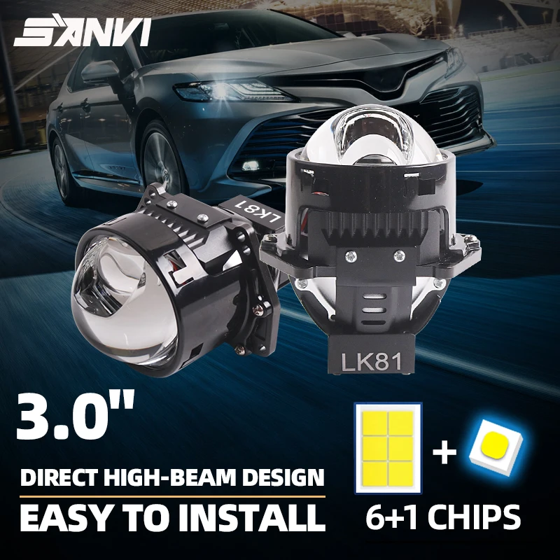 

SANVI 140 Вт 3,0 дюйма LK81 Bi светодиодный гиперболоидный объектив проектора H4 H7 9005 9006 Кронштейн для проектора Hella светодиодные фонари Авто аксессуар