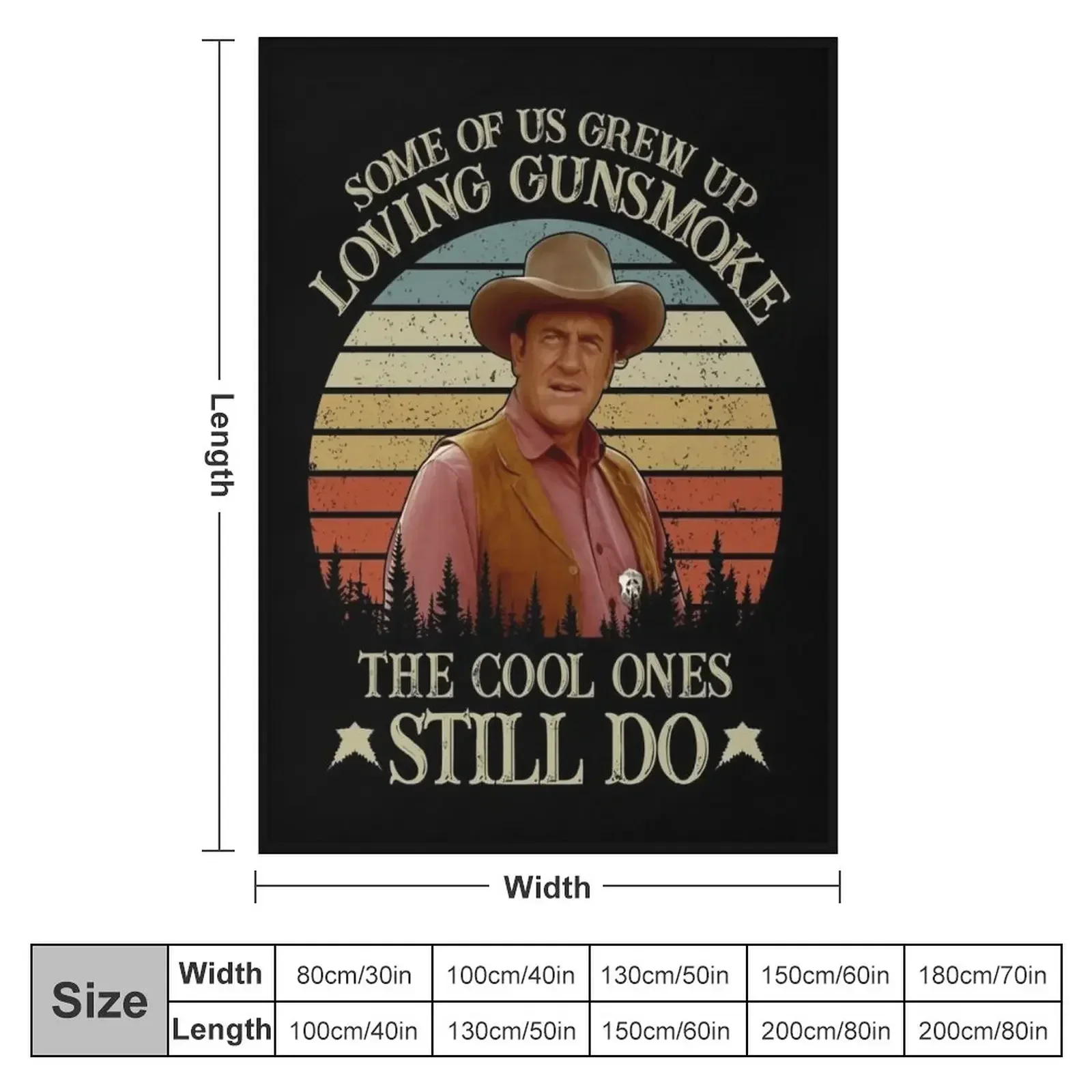 Some of us grew up loving gunsmoke the cool ones Still do Throw Blanket Warm Retros Blankets