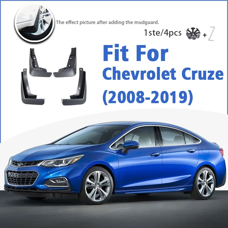 For Chevrolet Cruze 2008-2019 Mud Flap Guards Splash Mudguard Fender Mudflaps Car Accessories Front Rear 4pcs