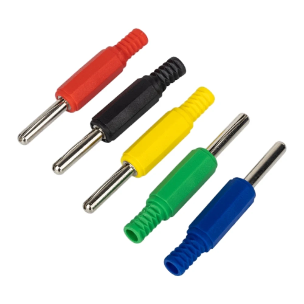 موزة مطلية بالنيكل والنحاس ، حماية ذيل ملولبة ، نوع دبوس اختبار قابل للدوران ، لحام ، 32 أ ، 4 مقبس ، 10