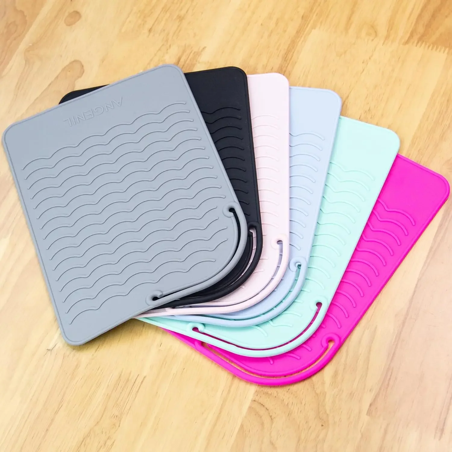 Tapis en Silicone résistant à la chaleur, grande taille, Portable, outils chauds de voyage, housse pour fer à friser, fer plat, lisseur de cheveux
