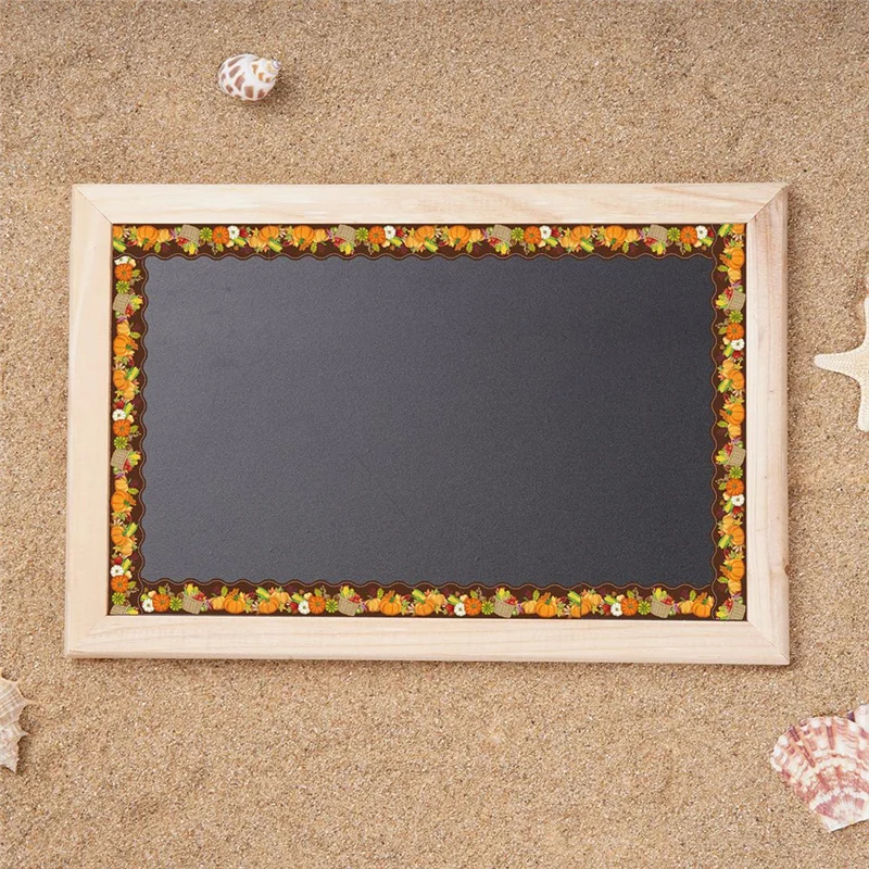 Reliable20m Thanksgiving Scalloped Sticker Bulletin Board Borders Cork Board Decor Classroom Locker Room Offices Breite 7CM Durab