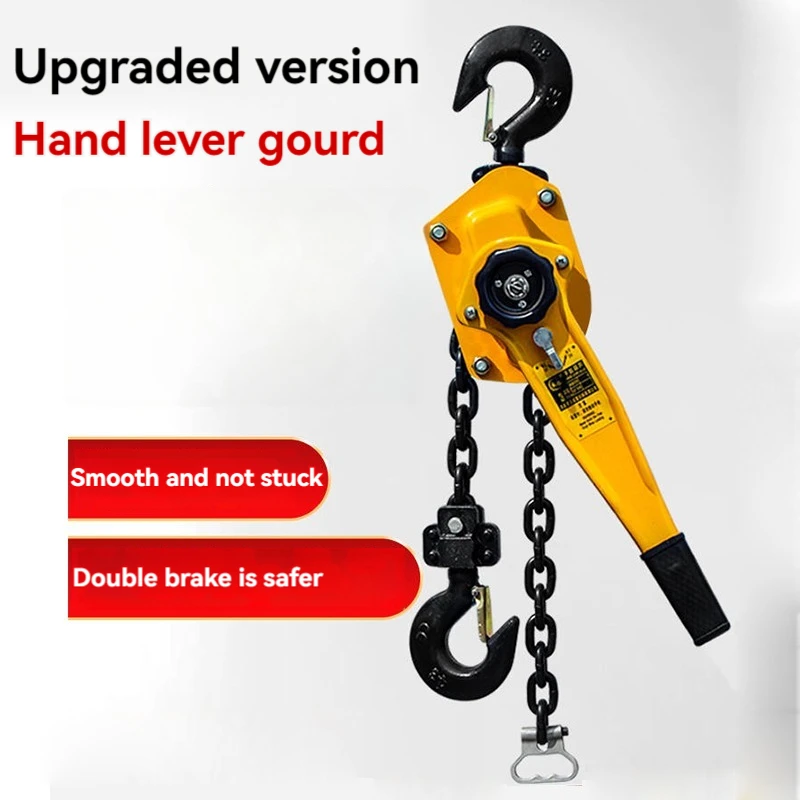 1 T Pulling Wrench Hoist Manual Lifting Chain Hoist Hand Chain Hoist Hook Portable Lever Block inverted Chain Hoist Tightener