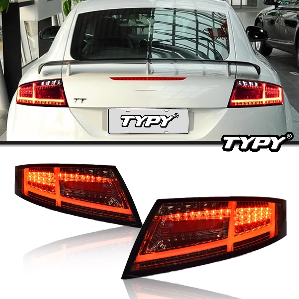 

TYPY Car Tail Lamp Modified LED Tail Light For Audi TT 2006-2013 Dynamic Turn Signal Lamp Brake Light LED Taillight Accessories