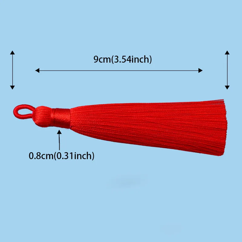 10 stücke 8 cm Eis Seide Quaste Charms Pinsel Anhänger Handwerk Für Diy Schmuck Machen Zubehör Handgemachte Armband Ohrring decor Handwerk – Detail 9