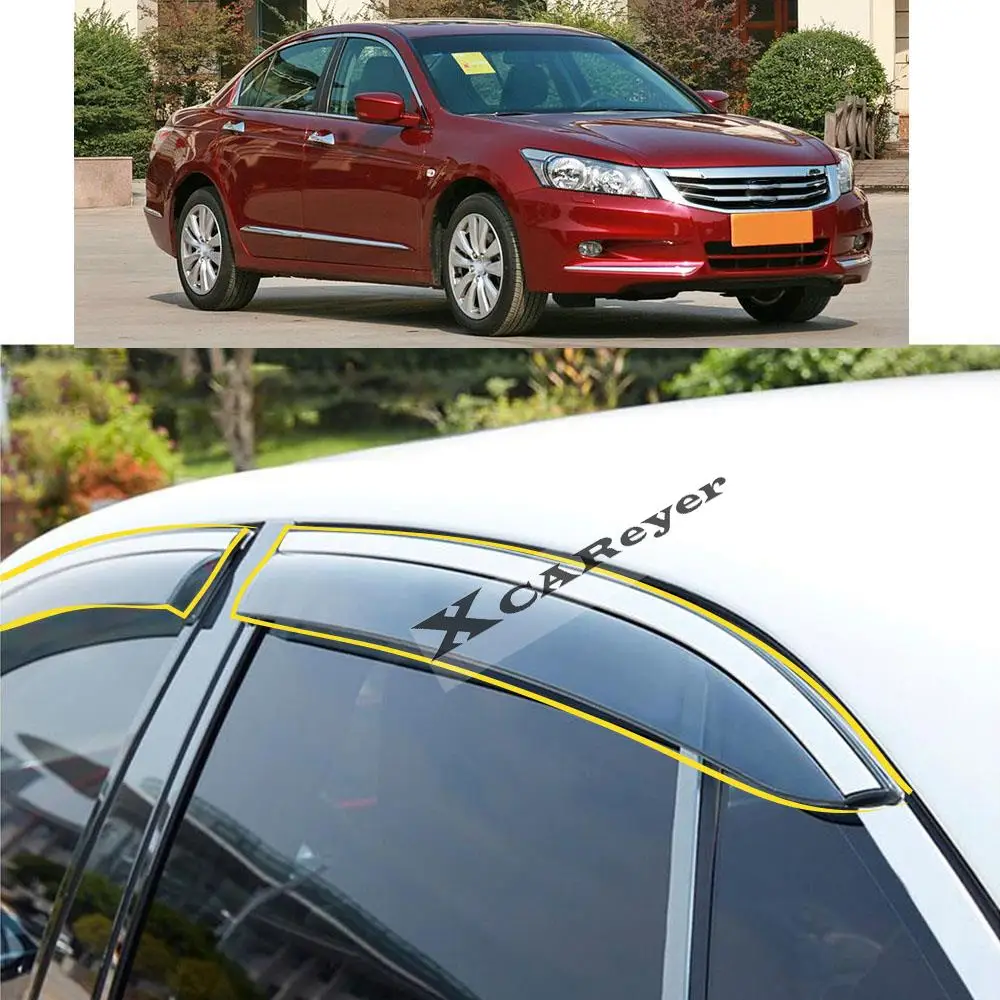 For Honda Accord 8th 2008 2009 2010 2011 2012 2013 Car Body Styling Sticker Plastic Window Glass Wind Visor Rain/Sun Guard Vent