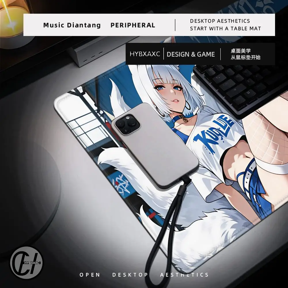 Fashion Beautiful Anime Girls in Urban City Style Art with Street Graffit XXL Gaming Mousepad Keyboard Desktop Mat Mouse Pad