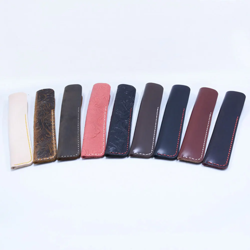 

Black Pen Pocket Protector Holder for Men Fountain Sleeve Pouches Handmade Case