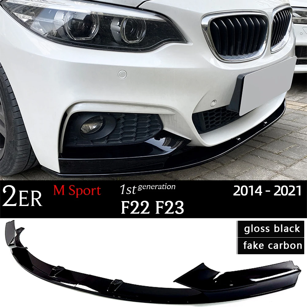 Front Bumper Lower Lip Spoiler for 2014 - 2021 BMW 2 Series 2-Door F22 Coupe F23 Convertible M Sport M235i M240i 218i 220i 228i