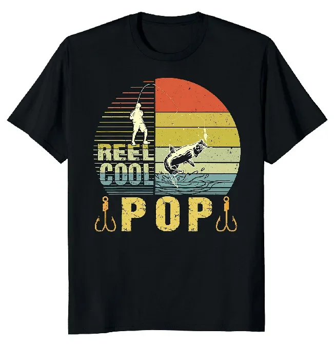 NEW LIMITED Reel Cool Pop Fisherman Retro Funny Novelty Tee M-3XL Fast Shipping High Quality 100%Cotton Short Sleeve