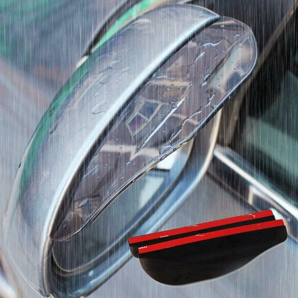 Useful New Side Rear Mirror Visor Rear View Car Rain Board Replacement Rubber Sun Visor 1 Pair 18*6CM Accessories