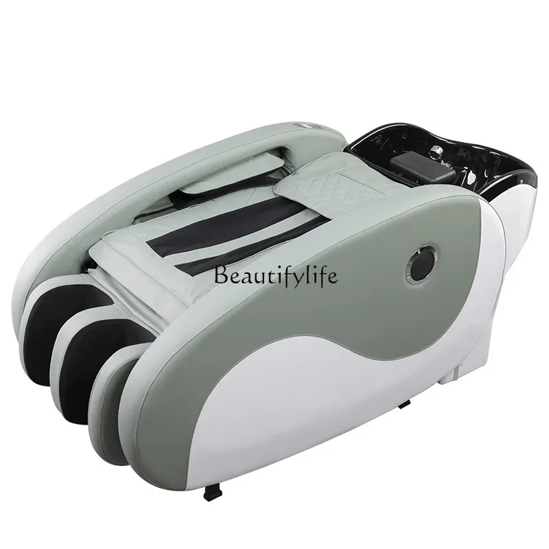 

Electric massage shampoo bed Automatic multi-function hair salon flush bed