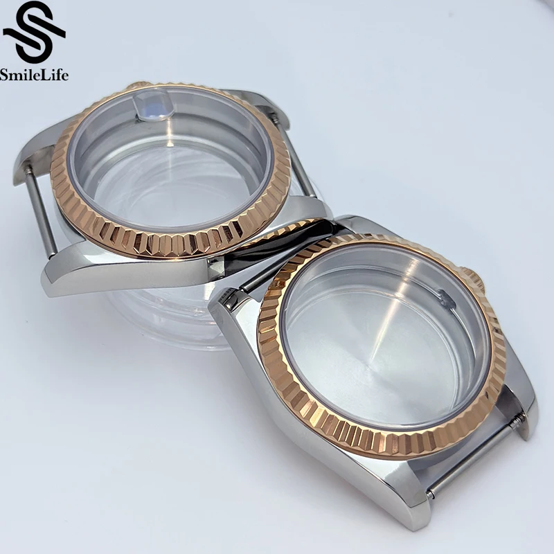 SmileLife сапфировое стекло 36 мм/39 мм для мужчин корпус часов подходит для NH34 NH35 NH36 механизм водонепроницаемый розовое золото-серебро нержавеющая сталь 316L