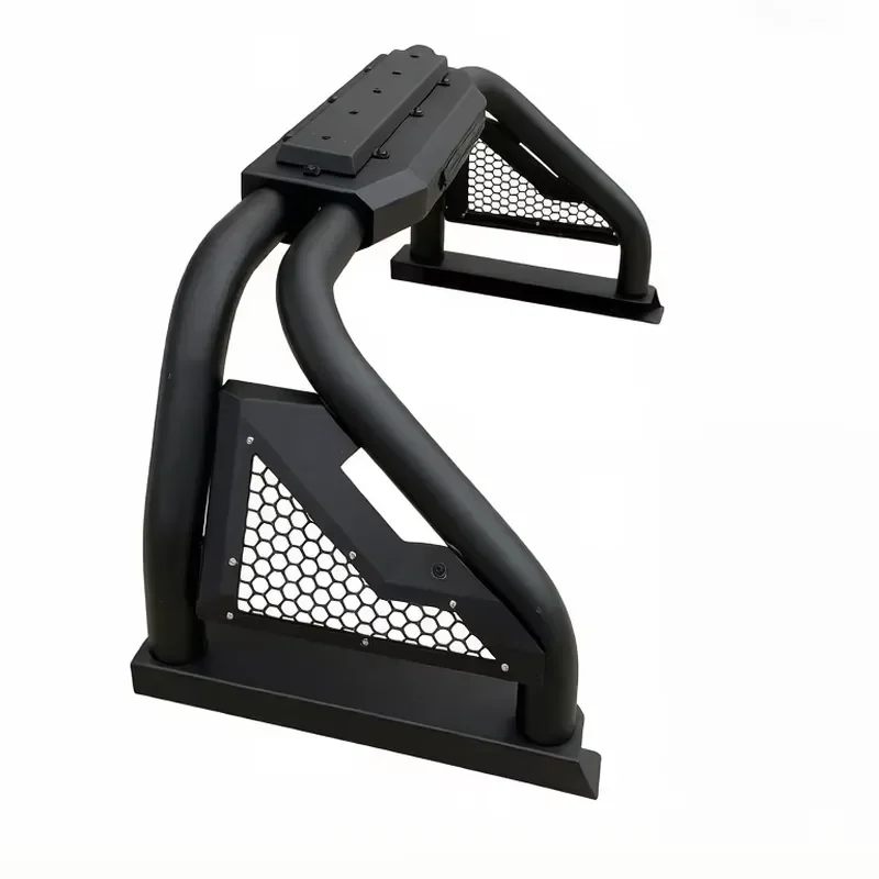 Solid Round Tube Stainless Steel Heavy Duty Clip-on Roll Frame with Brake Light for Off-Road Turns