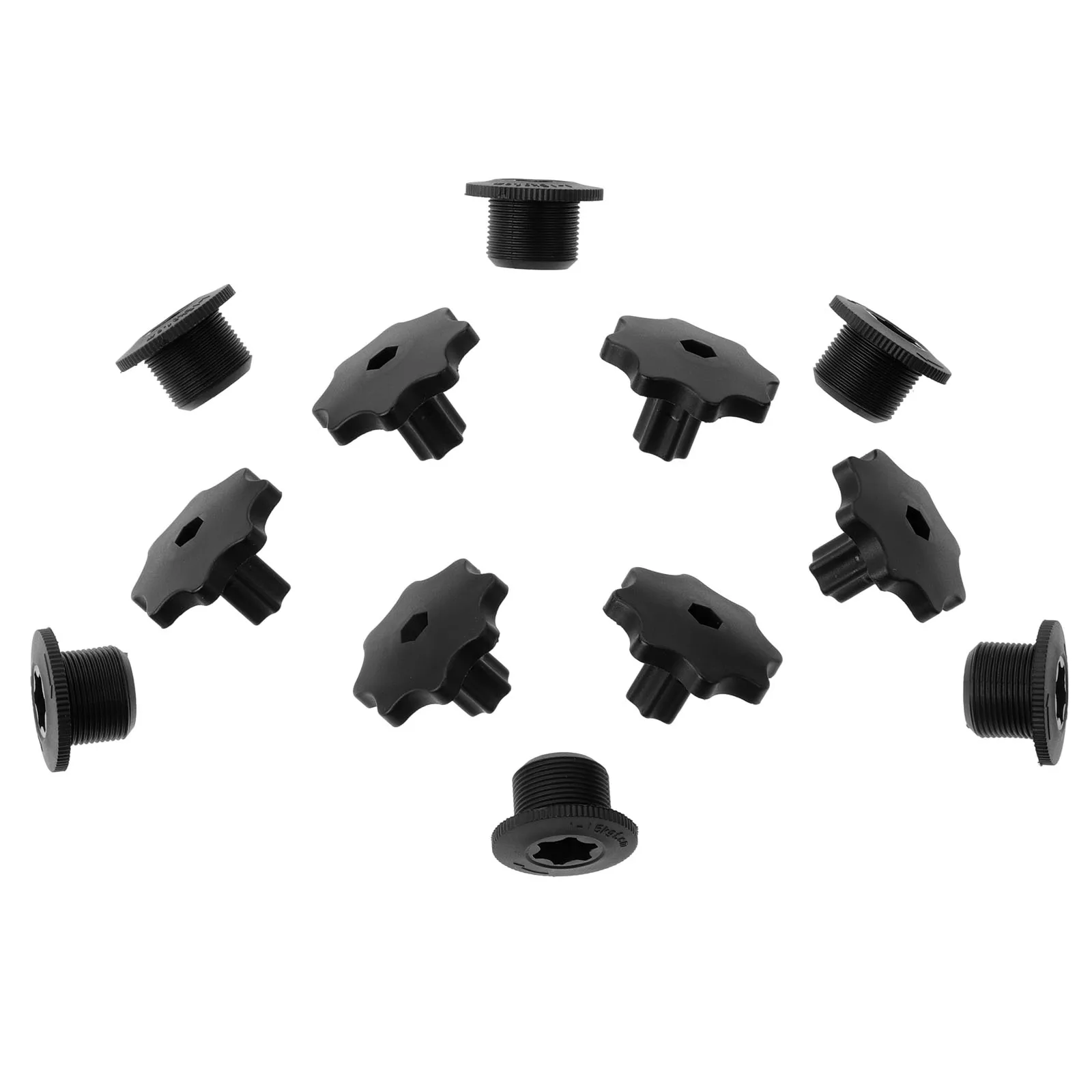 

6pcs Tool for Bike Crank Arm Remover Black Plastic Cover Bicycle Crank Remover Mountain Bicycle Chainset Accessories