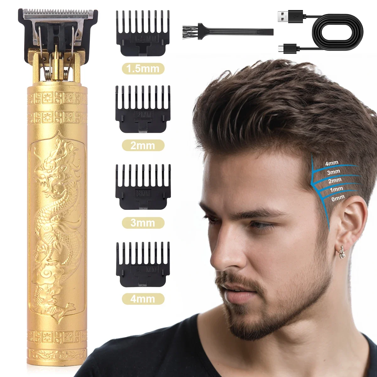 T9 электрическая машинка для стрижки волос масляная бритвенная головка электрическая толкатель для резьбы электробритва перезаряжаемый триммер для волос для мужчин триммеры для ухода