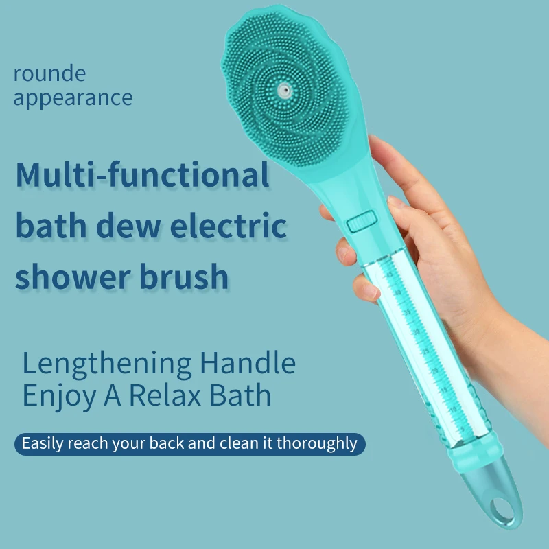 Automatische Schuimende Elektrische Douche Body Borstel Siliconen Gezichtsborstel Back Brush Body Cleaning Exfoliërende Massage Body Scrubber