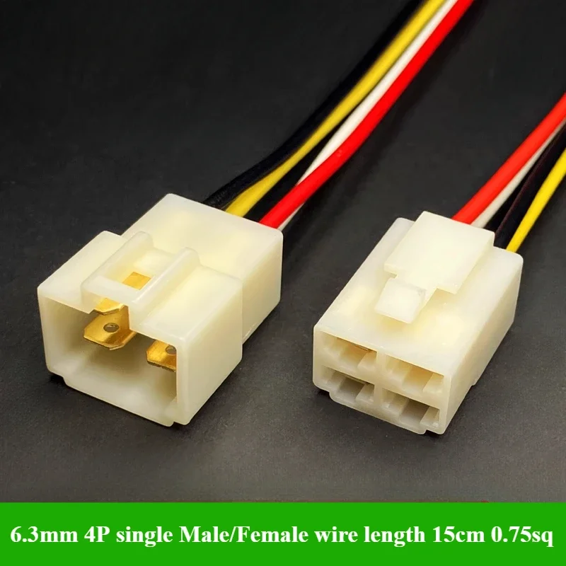 

1-30Set 1/2/3/4/6/8/9 Pin 6.3mm Electric Vehicle Connector High Current Equipment Wiring Harness Male Female Plug Car Butt Joint