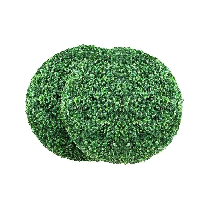 

SucceBuy Artificial Topiaries Boxwood Trees 16/20" Tall 2Pcs Ball-Shape Faux Topiaries Plant All-year Green Feaux Plant Decor