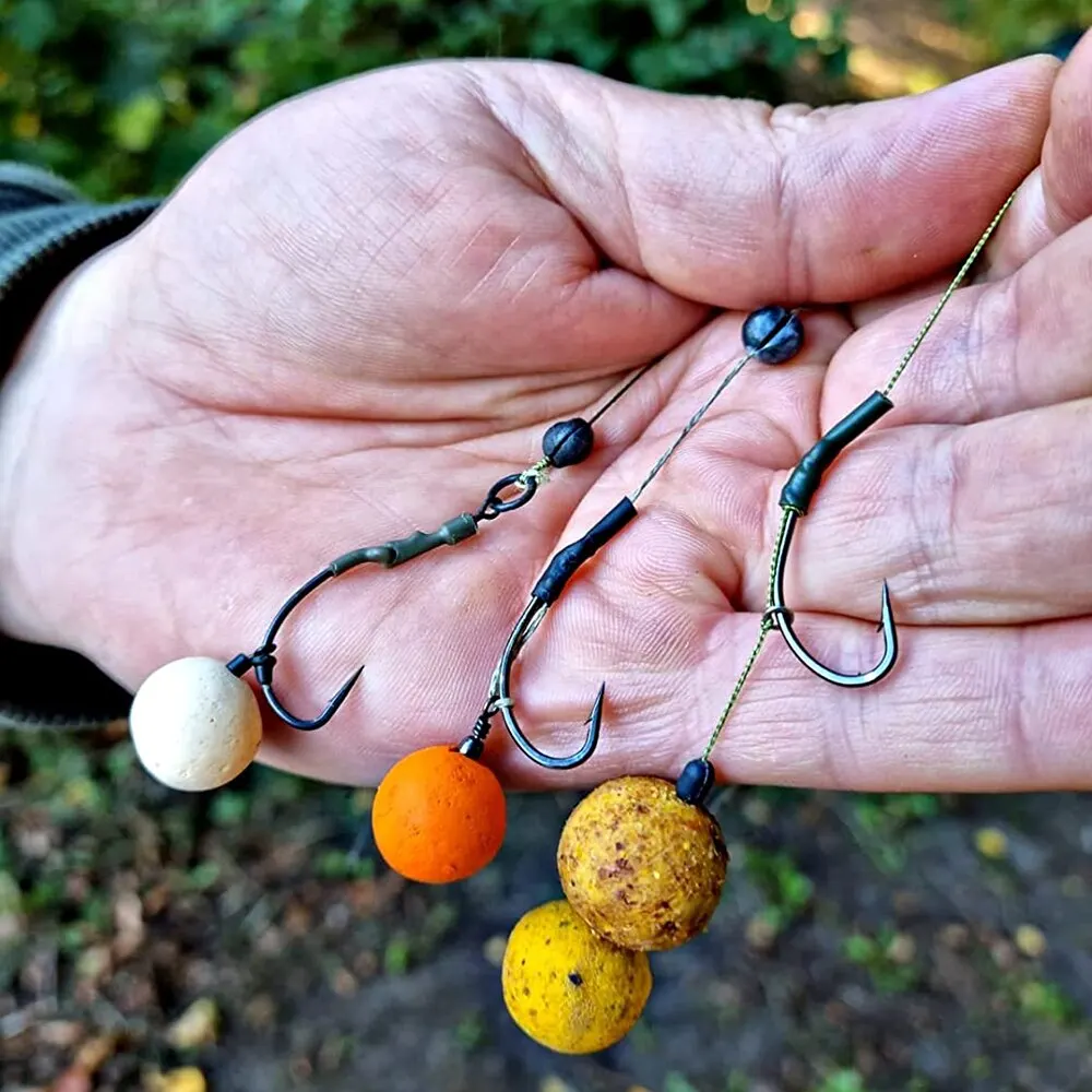 Carp Fishing Hooks Barbed PTFE Coating High Carbon Steel Eyed Fish Hooks Pack of 50 image 5