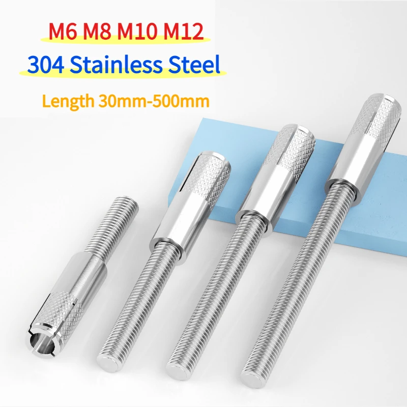 304 Stainless Steel Screw Type Expansion Anchor for Scaffold Board Shelf M6 M8 M10 M12 Extended Expansion Screw Anchor