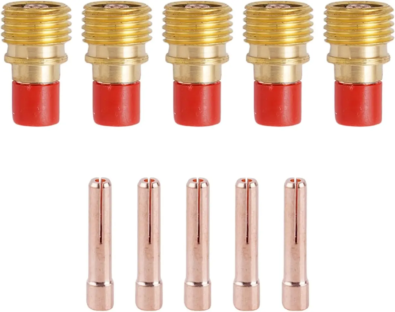 

TIG Gas Lens Collet Body 45V44 13N23 (3/32" & 2.4mm) for TIG Welding Torch WP-9, 20 & 25 Series Consumables 10pcs