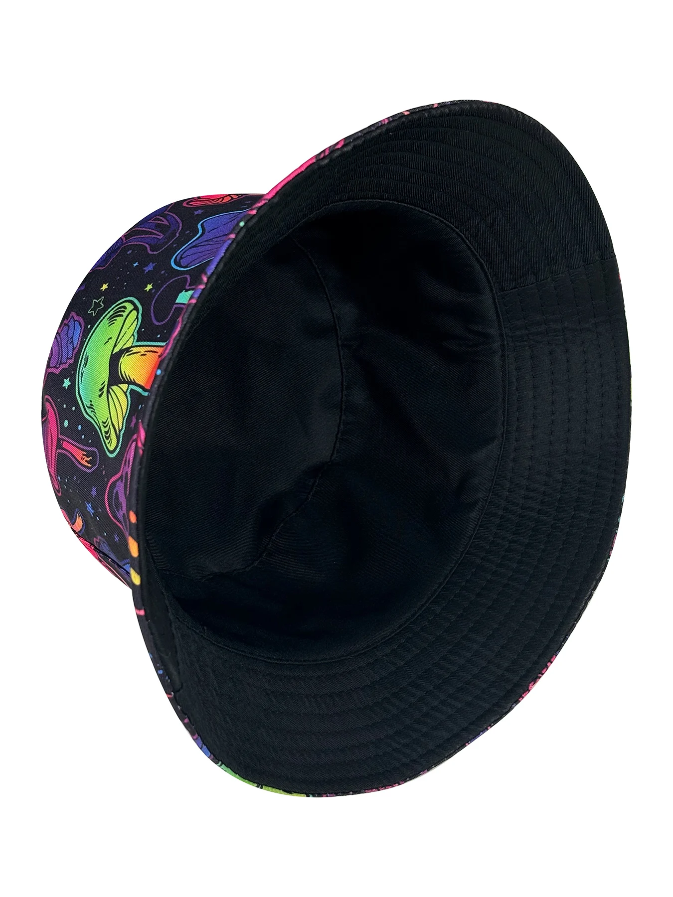 قبعة دلو الفطر الملونة حالمة، قبعة شمس قابلة للعكس، قبعة قاء زجاجي أنيقة قابلة للطي، قبعة دلو لجميع المواسم، مناسبة للأنشطة الخارجية ومغامرات الشاطئ