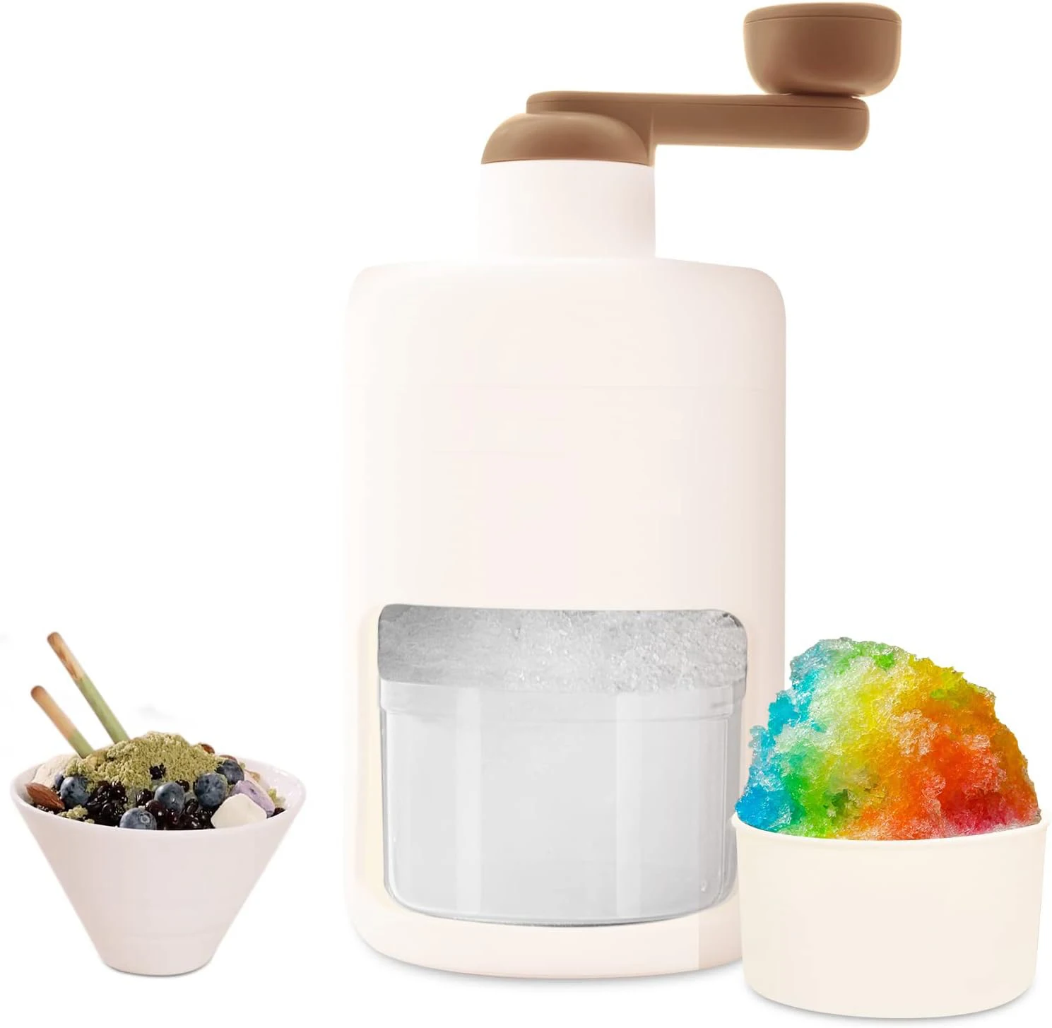 Manual Snow Cone Smoothie Maker Ice Block Breaking Slush Machine Manual Ice Crusher Mini Ice Shaver