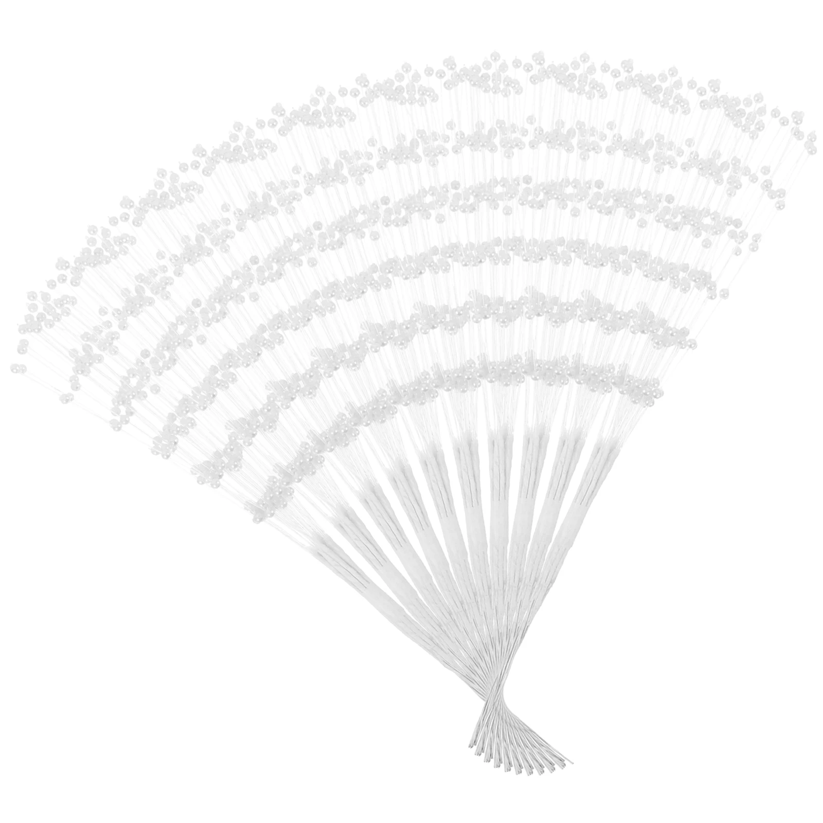 

100Pcs Pearl String Beige 4Mm ABS Plastic Floral Picks 23Cm Long Elegant Wedding Bouquet Centerpiece Decoration Bridal Supplies