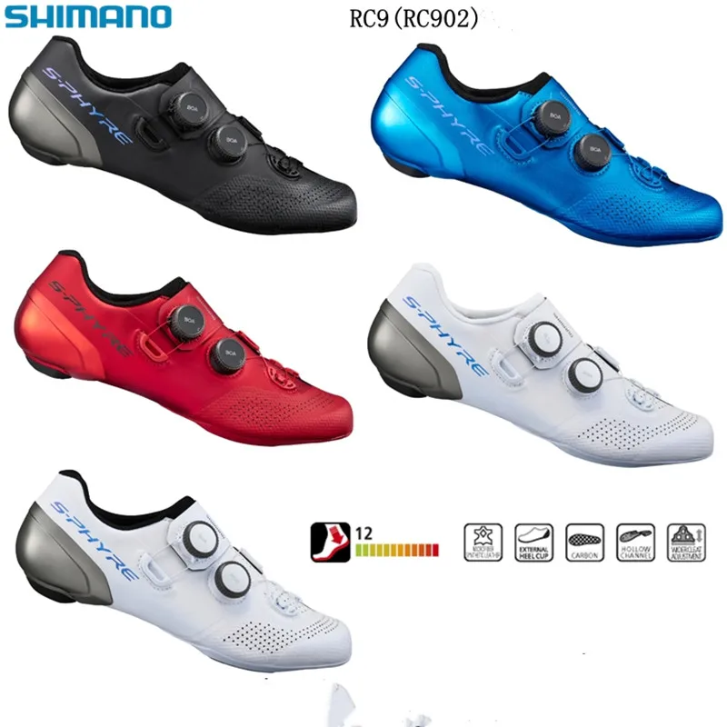 Shimano RC903S RC9 RC903 S-PHYRE Bicicletta da strada in carbonio Scarpe da ciclismo RC903 SH RC902 Uomo Donna Sneaker per pedale autobloccante SPD