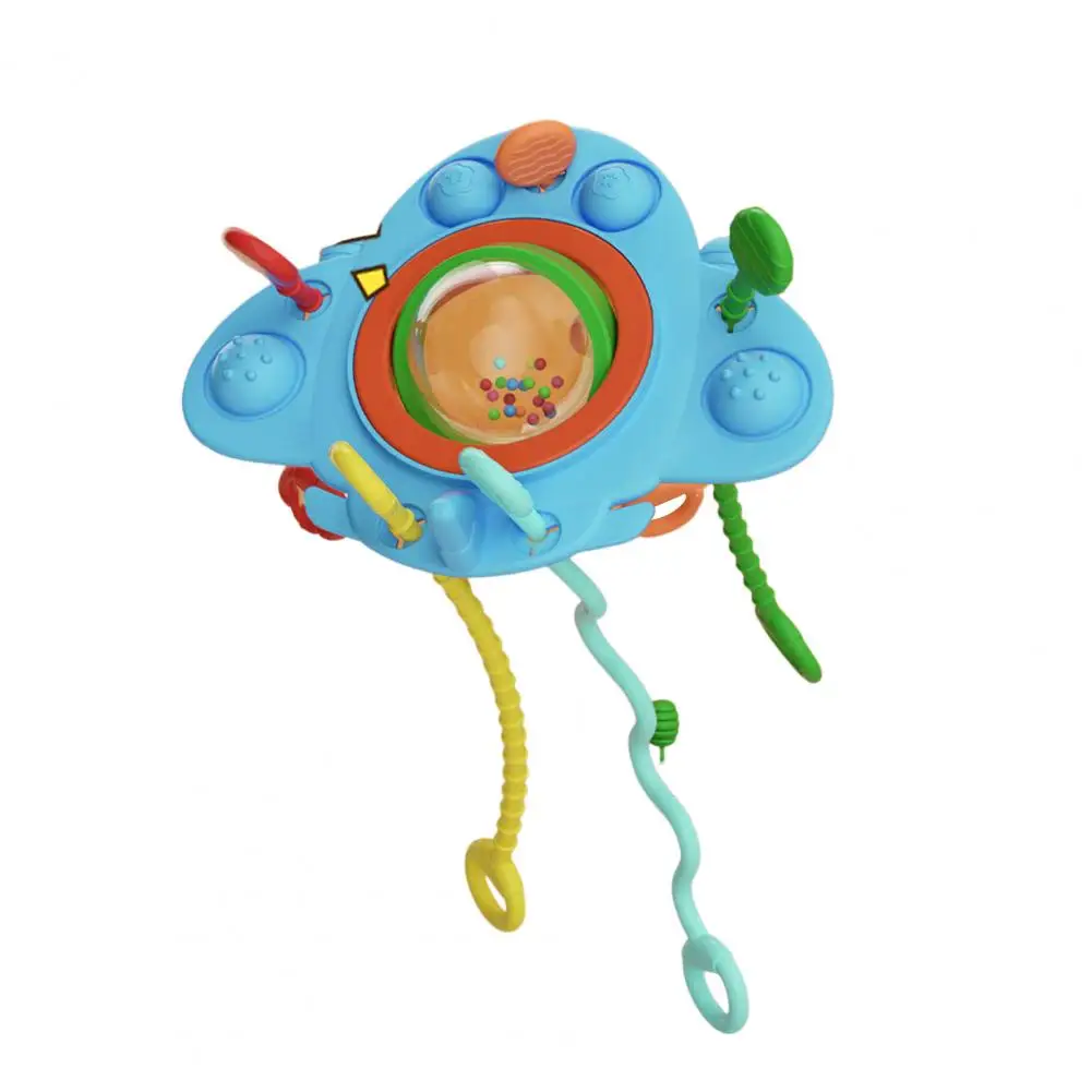 Baby Rattle with Colorful Drawstrings Baby Rattle Toy Colorful Drawstring Baby Silicone Rattle Toy for Fine Motor for Boys