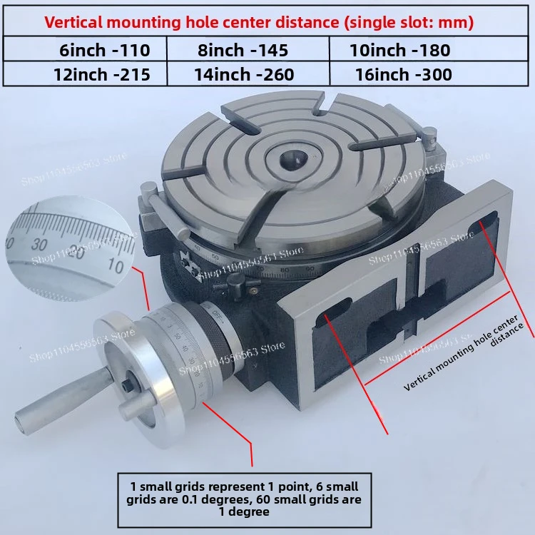 

Precision Vertical Horizontal Dividing Head with Manual Rotary Table for Milling Drilling Indexing Machine