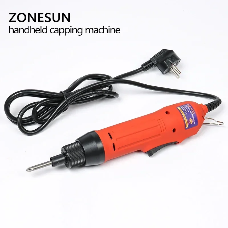 ZONESUN-Máquina Manual de tapado de botellas, sellador de tapas de rosca de 10-30MM