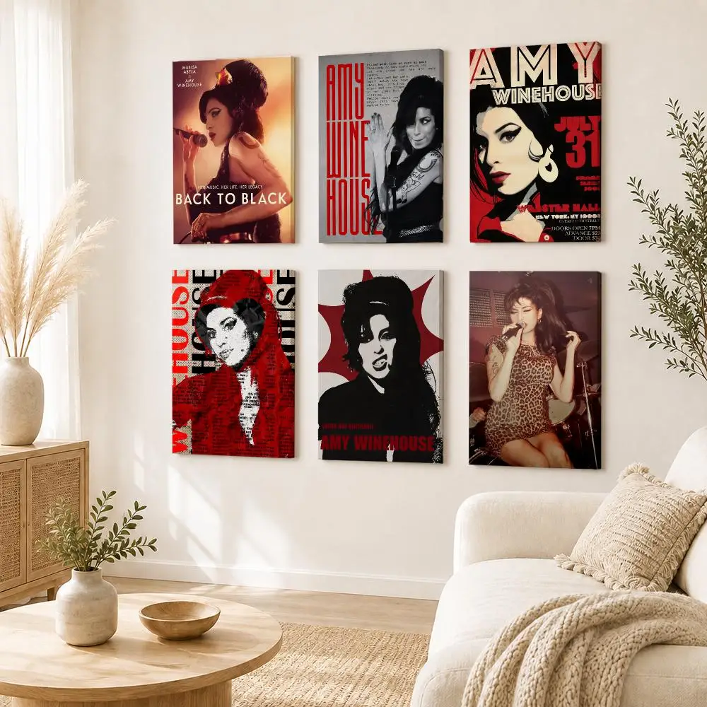 Pop Singer A-Amy Winehouse  Poster Self Adhesive Aesthetic Wall Art Picture for Living Room Home Decoration Gift