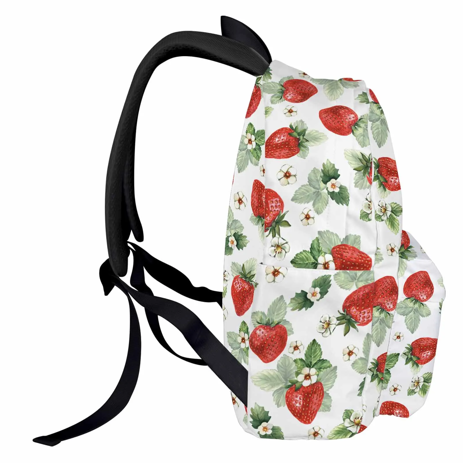 Summer Fruit Strawberry Flower Backpack School Bags for Teenagers Students Laptop Bag Women's Casual Travel Backpack