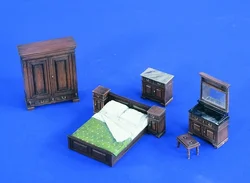 1:35 Scale Die-casting Resin Scene Model Resin Furniture Combination Unpainted