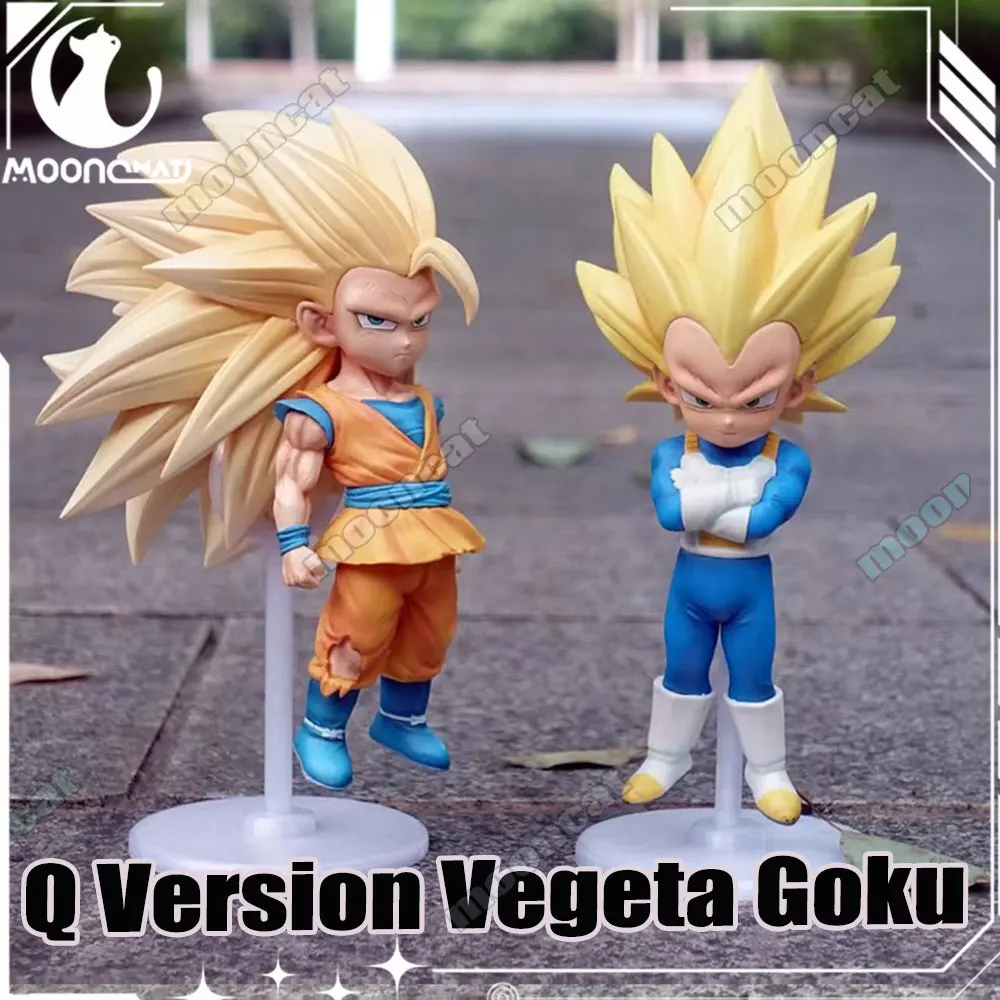 

Q версия Dragon Ball Аниме Фигурка Сон Гоку Вегета Фигурка Супер Саян 3 Гоку Вегета Модлс Кукла Коллекция Мини Статуя Игрушки