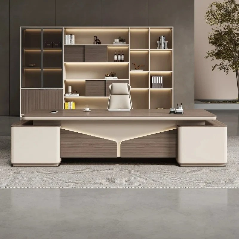 ^Display Aesthetic Office Desk Executive Standing Wooden Study Modern Office Desk Computer Decoration Tavolino Home Furniture