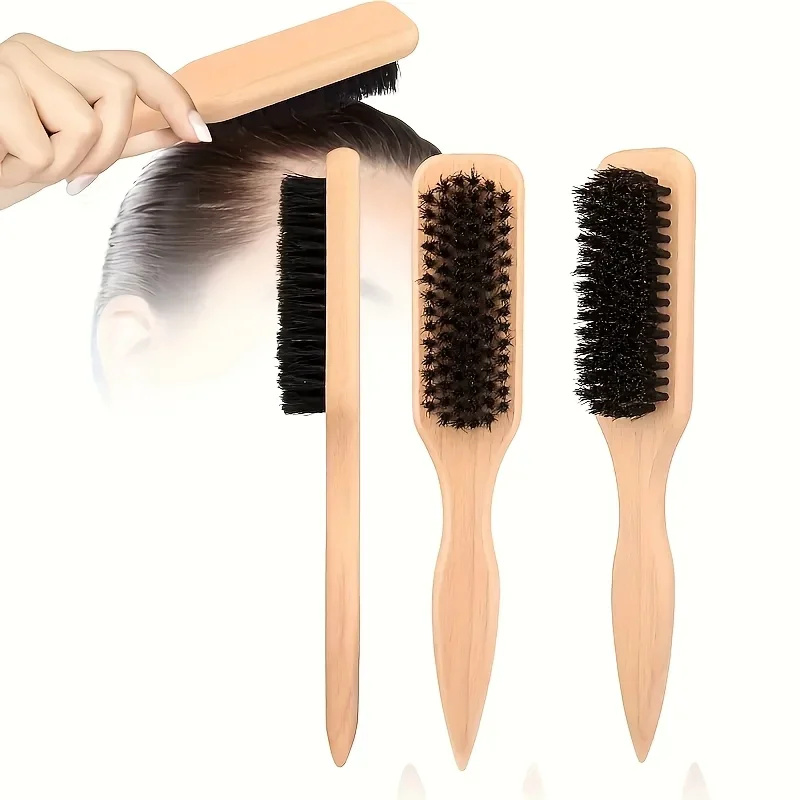 Wooden Hair Brush Paddle Brush Scalp Massage Brush for Hair Styling Detangling Anti-Static Hairbrush for Women Men