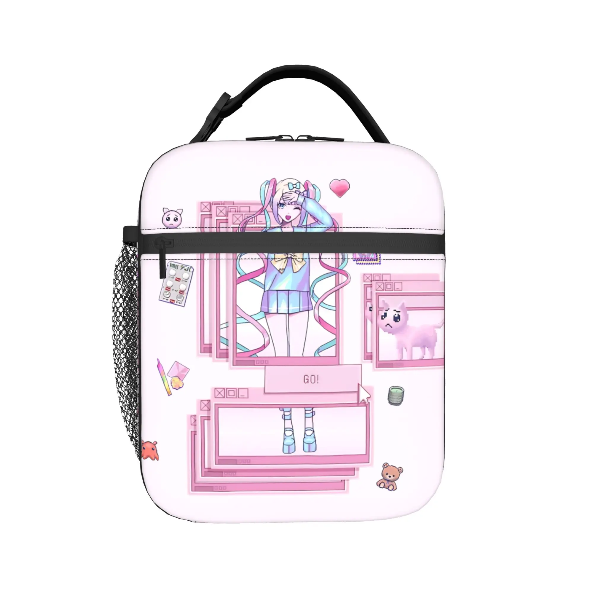 Kangel  Lunch Bag For Adult Needy Streamer Overload  Custom Lunch Box Casual Travel Cooler Bag Portable Thermal Lunch Bags