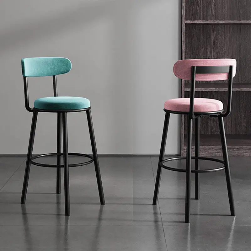 

Metal Counter Bar Stools High Luxury Designer Kitchen Restaurant Living Room Modern Bar Chairs With Back Sillas Home Furniture