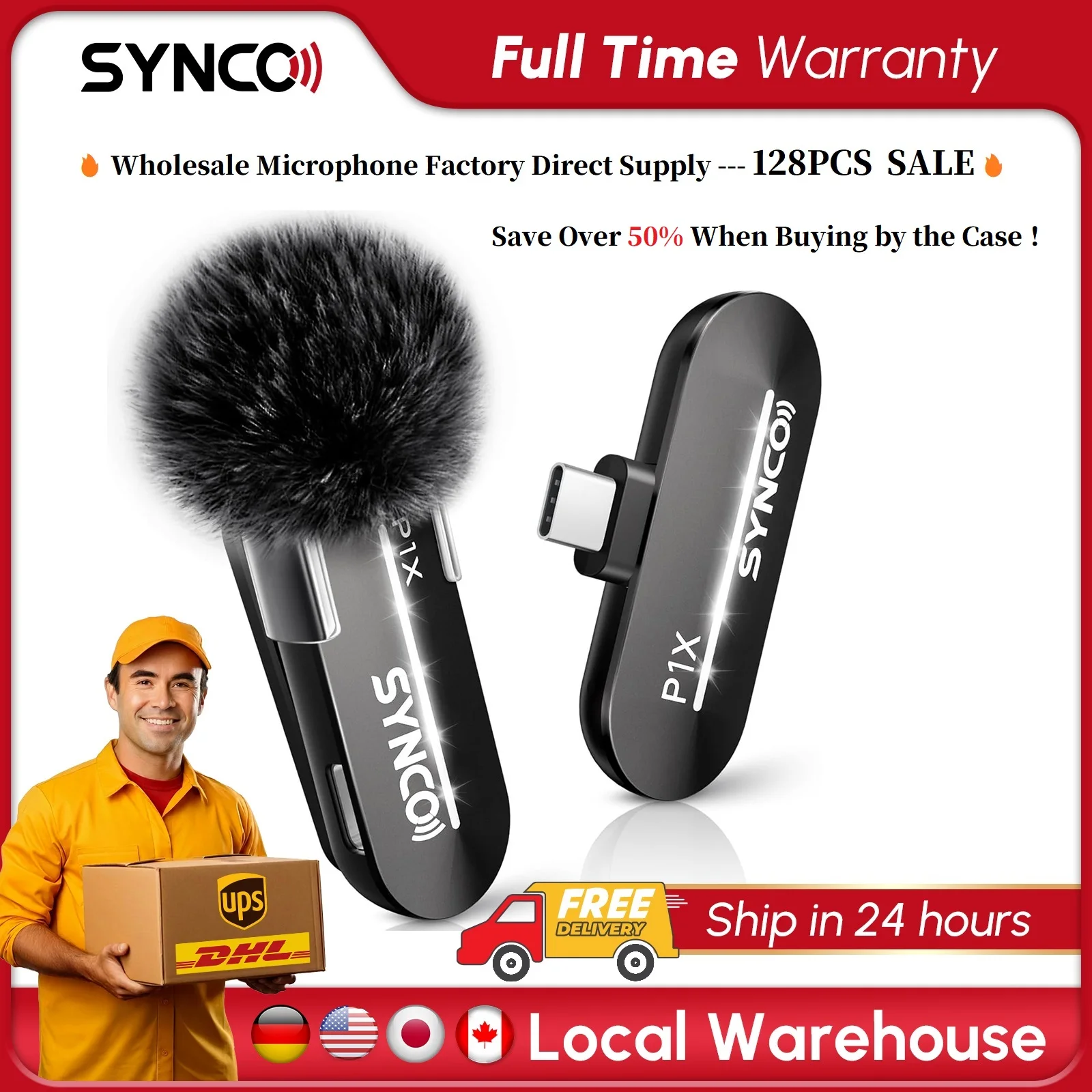 

SYNCO P1XT P2XT P1XL P2XL Wholesale Professional Condenser Microphone for Phone Live Streaming Studio 128PCS Bulk Order
