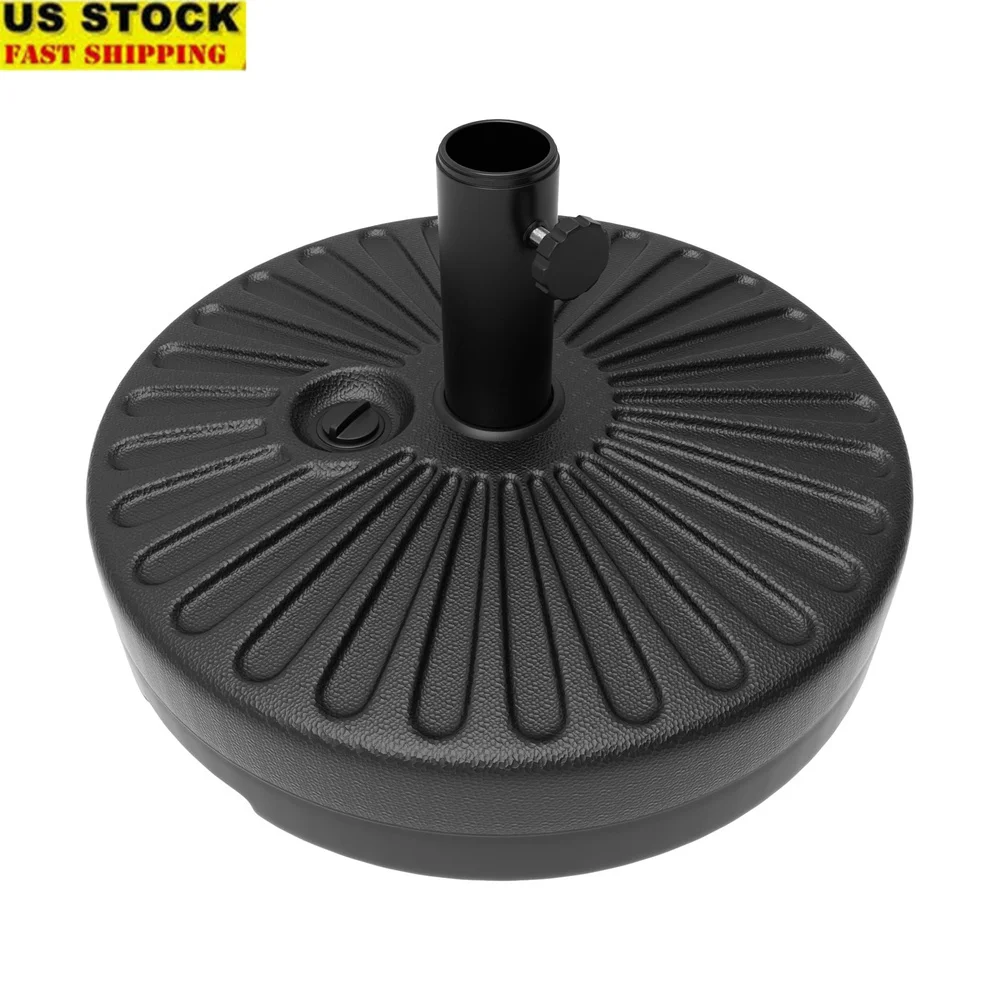

50lb Umbrella Base Heavy Duty HDPE Stand with Handle Pole Lock 11ft Market Umbrellas Outdoor Patio Use