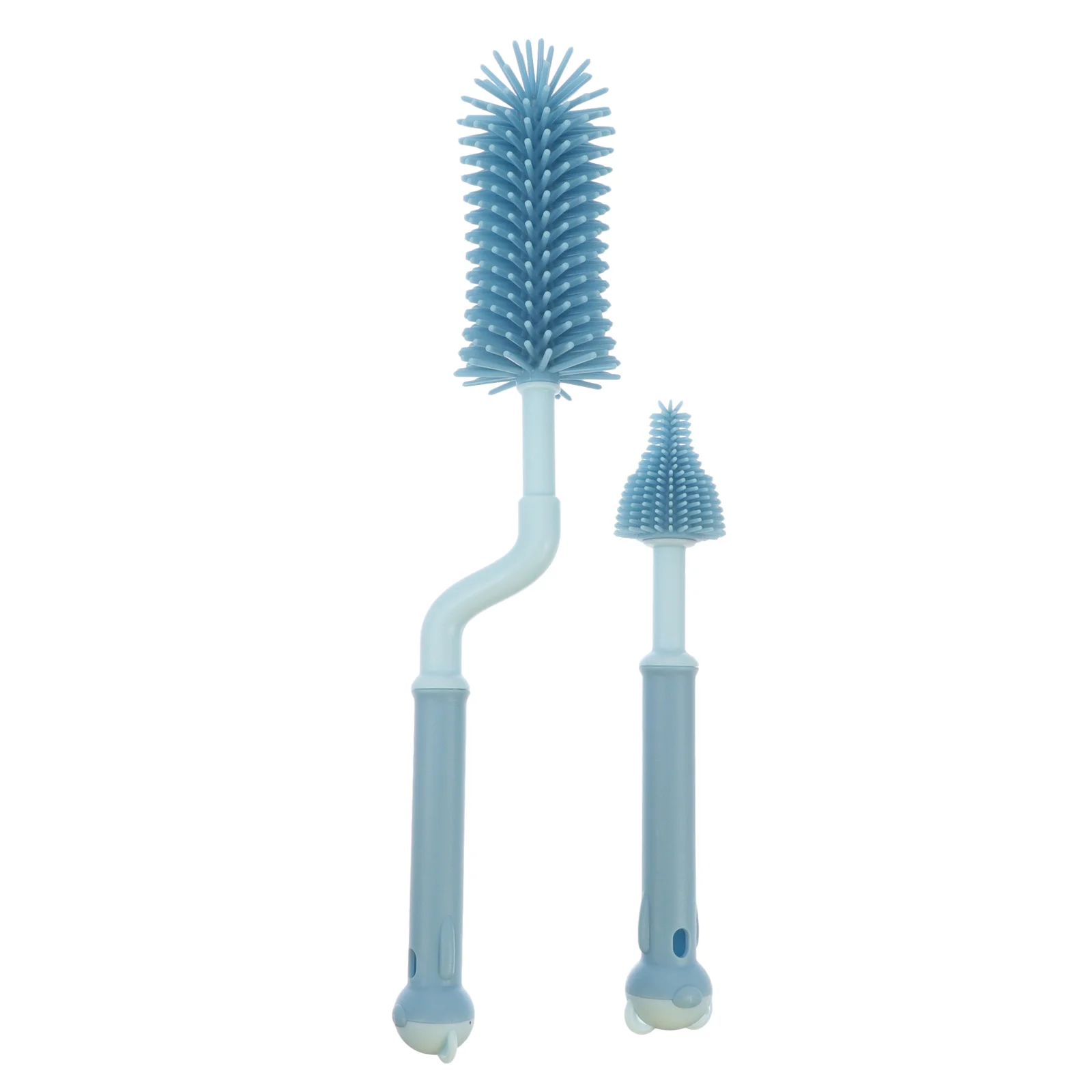 2Pcs Baby Bottle Brush Silicone Head Brush Infant Feeding Bottle Cleaner Silicone Bottle Cleaning Brush