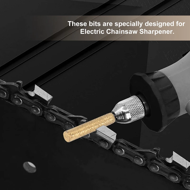 8Pcs High Hardness Diamond Chainsaw Sharpener-Stone File,Diamond Sharpening Wheels Chainsaw File(5/32 Inch, 4.0mm)-A62I
