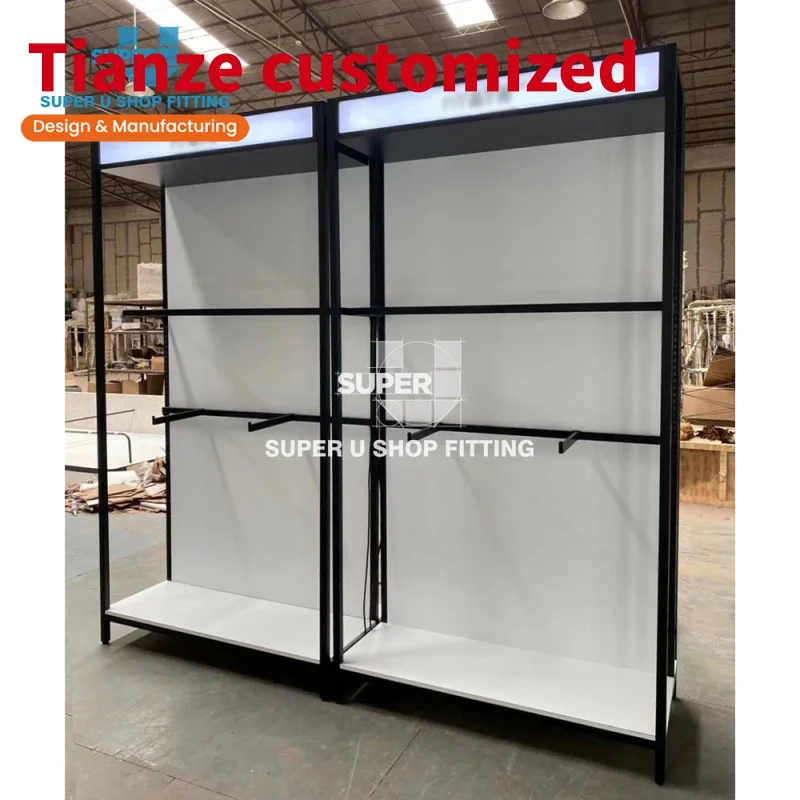 (Customized) Sports Shop Interior Design Sport Clothing Retail Store Fixture Metal Sporting Wall Display Shelf Shopfitt