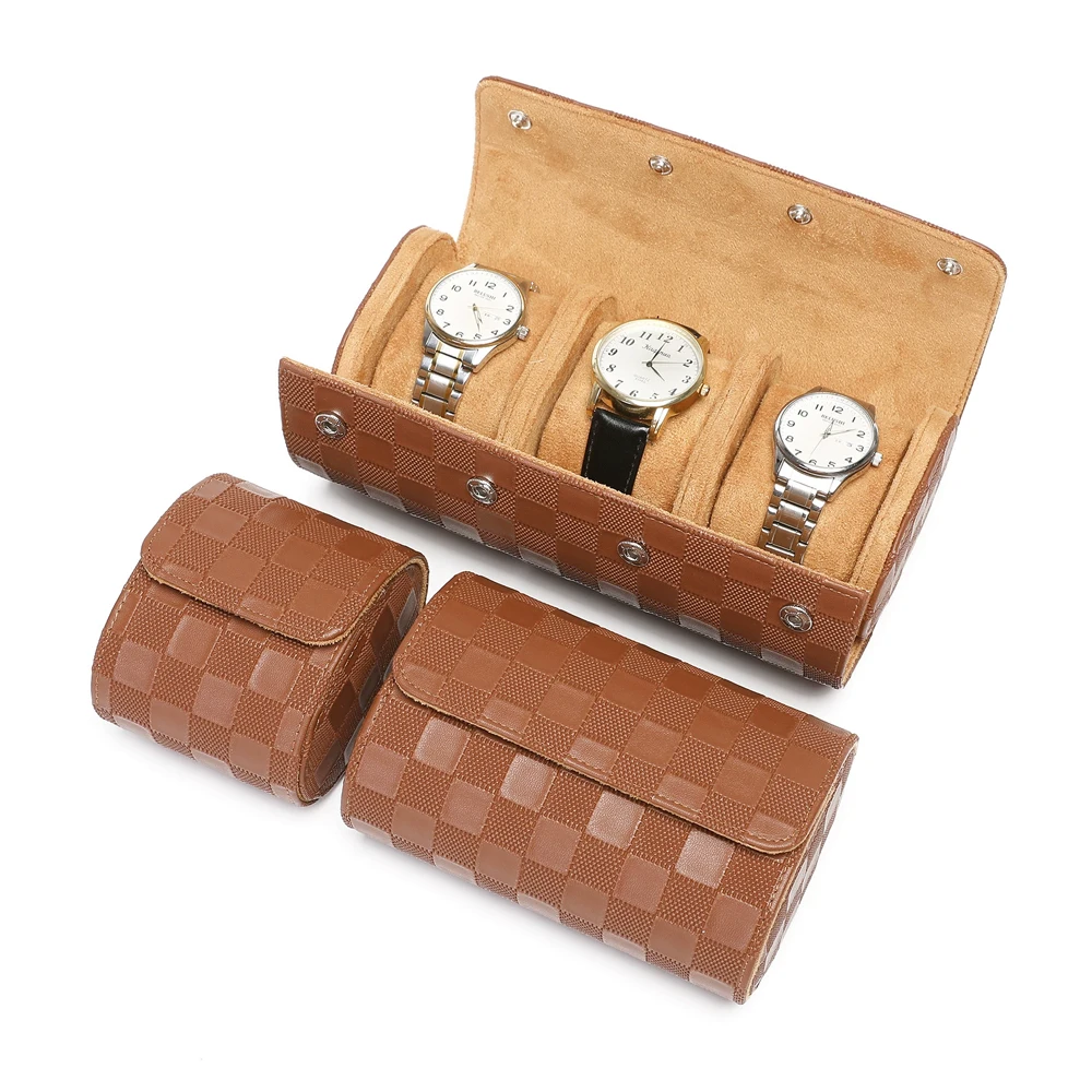 Travel Organizer Men - Kotak Jam Tangan Kulit Asli 1/2/3